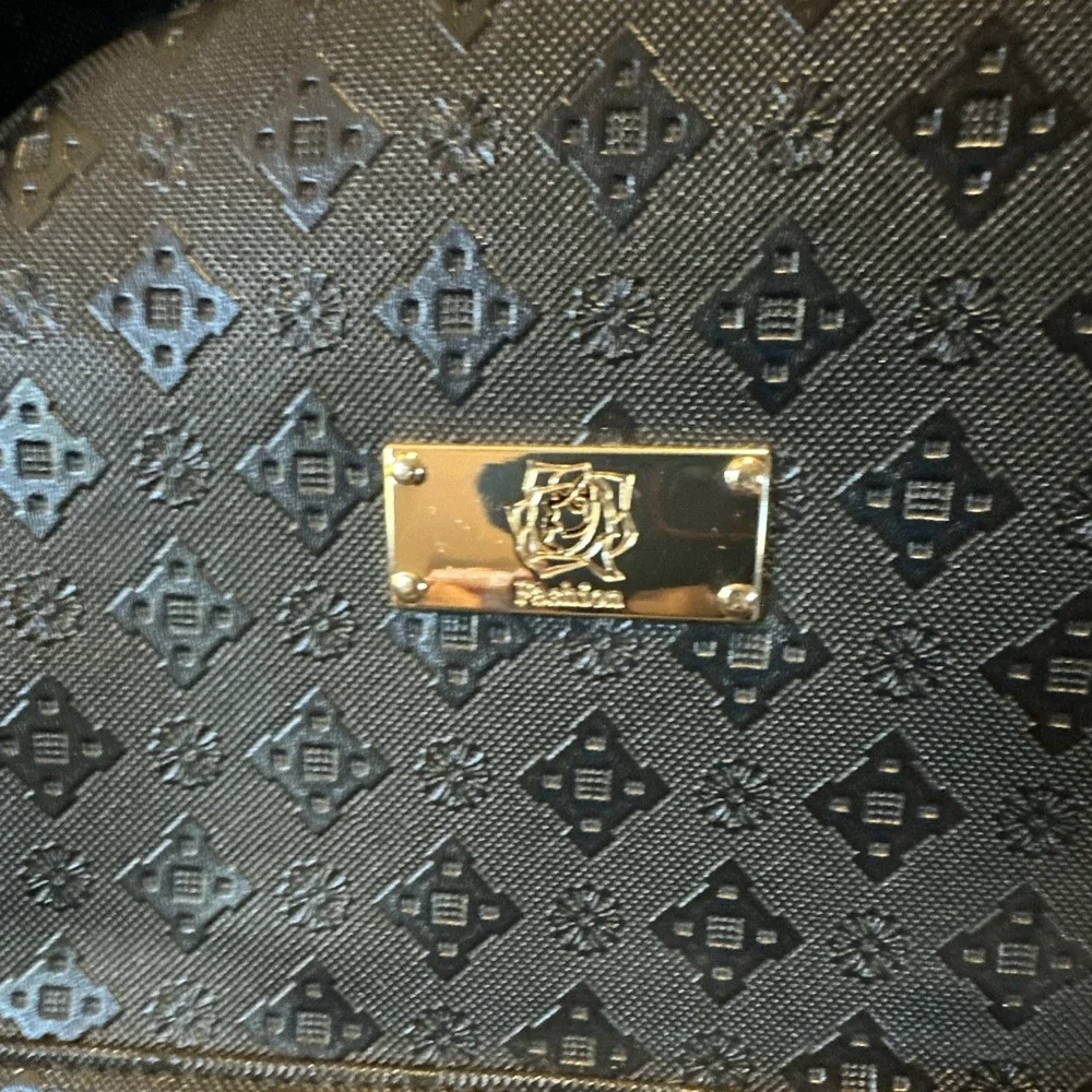 Fabulous Black Monogram Backpack Zip Closure Adjustable Straps Pockets Tag